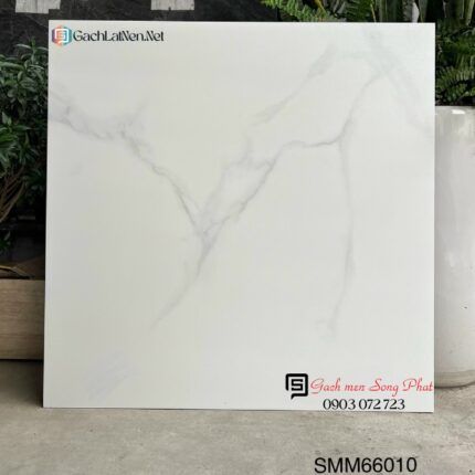 Gạch lát nền Grand 60x60 SMM66010 trắng khói mờ