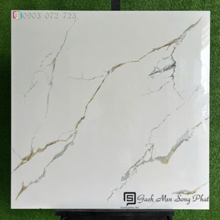 Gạch lát nền 80x80cm 89013 Trắng vân Cam